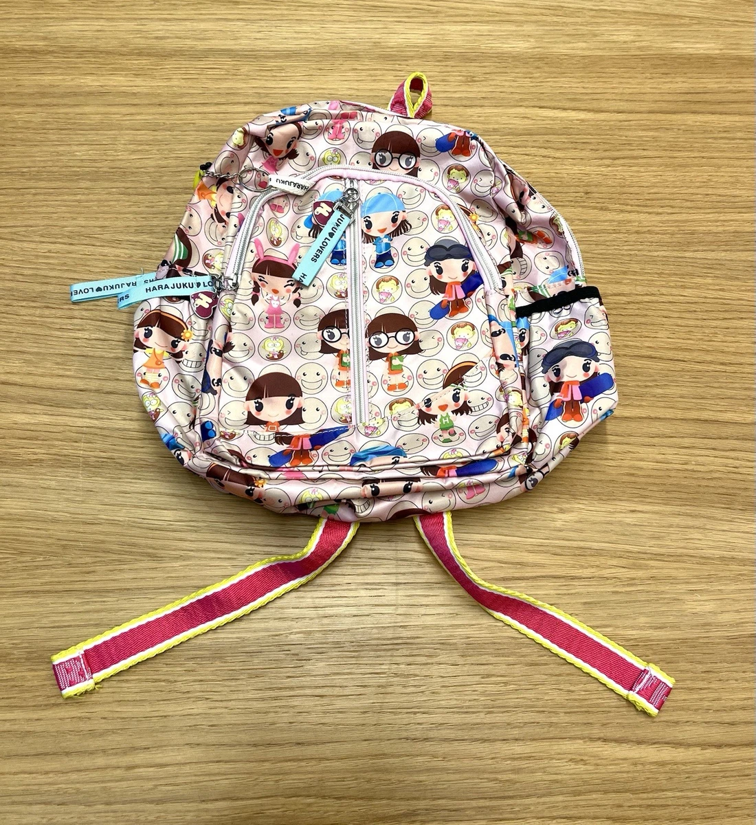 harajuku lovers mini backpack Series Kid's Backpack,Nylon Waterproof Bookbag for Girls/Boys School Bag Fashion Backpack Harajuku Lovers Like new