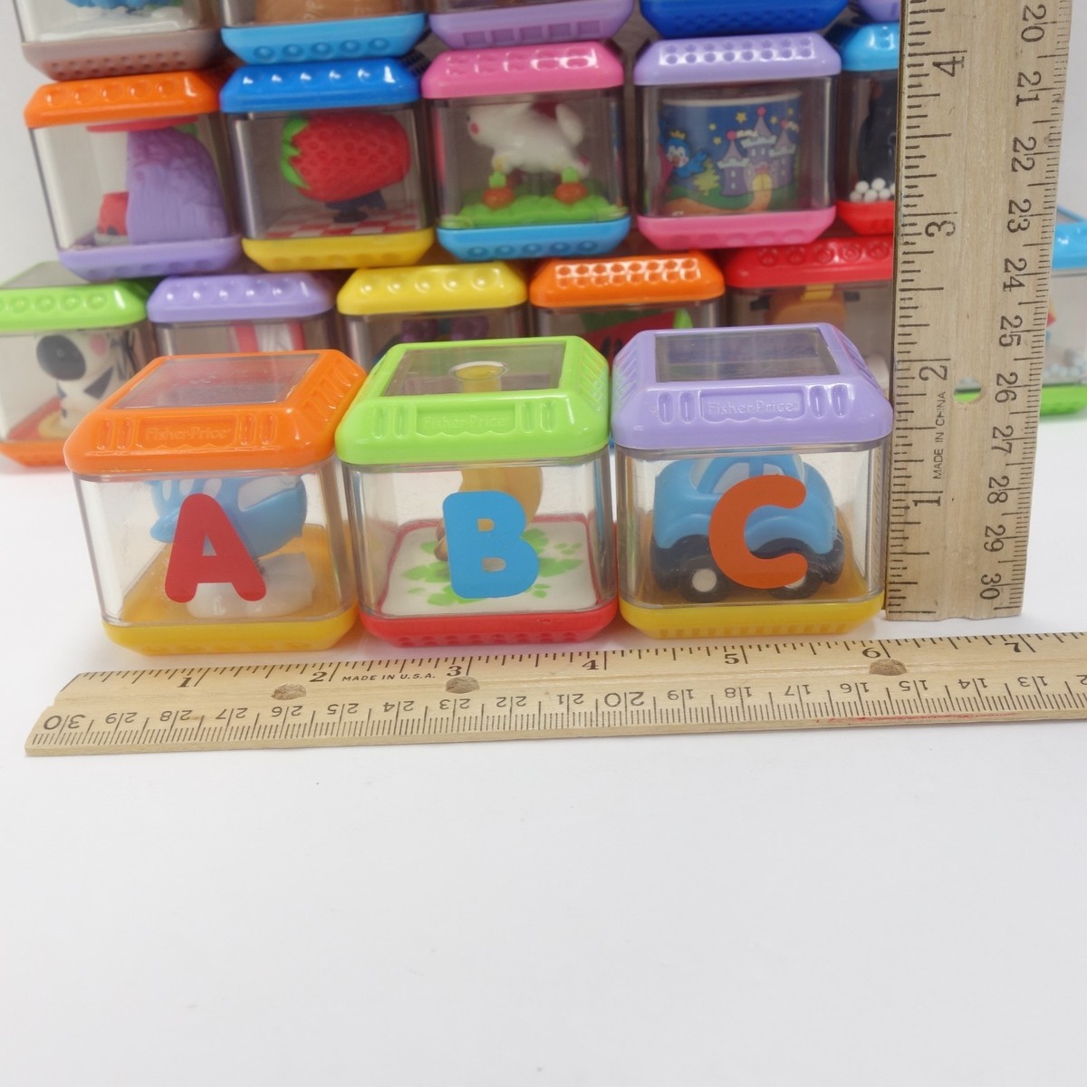 Fisher Price Peek A Boo Blocks COMPLETE Set Alphabet 26 A-Z Baby