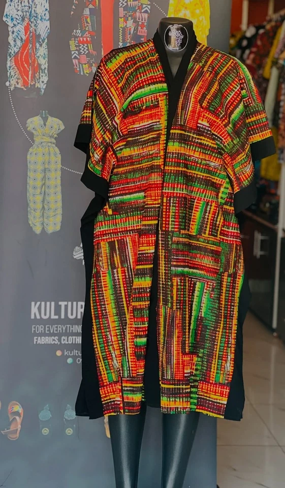 Kimono midi africano Ankara talla L Foto 2 de 2