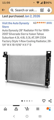 #ad #ad Brand New Radiator 28in. For 2006 Chevy Silverado $75.00