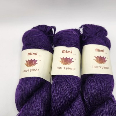 ''Mimi Mink''Lotus Yarns Purple/ Mix Of Angora/ Wool/ Viscose Fiber/ Cashmere/ 3pk