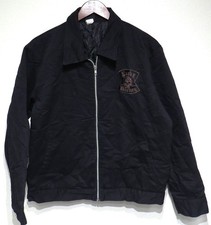 vtg Lucky 13 BAT SKULL Black Jacket SMALL Emb...