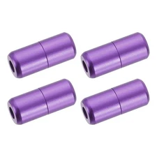 4Pcs Shoe Laces Buckle Lock Aluminum No Tie Shoelace Turnbuckle, Purple