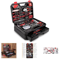 General Home/Auto Repair Tool Kit 325 Piece Durable Steel Toolbox Storage Case