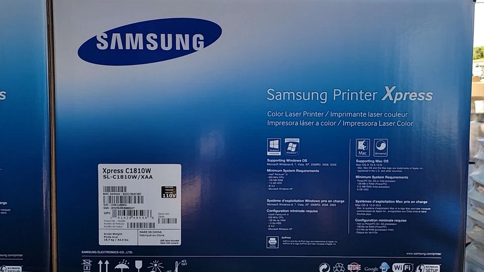 Samsung Xpress C1810W Wireless Color Laser Printer - Image 2 of 3