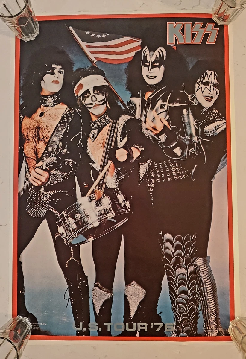 KISS ビンテージポスター メンバー4人 KISS 0 HONDA POSTER - KISSMOBILE Original | HAWK The BAND : Lava