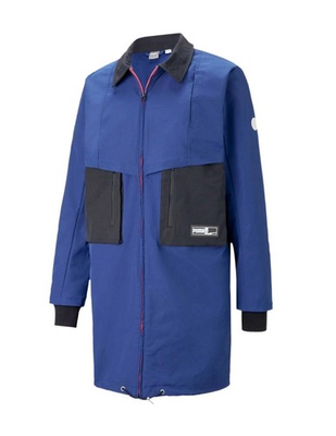 #ad Mens Puma Tunnel Trench Coat Jacket Size 2XL Full Zip Elektro Blue $200 Limited $49.70