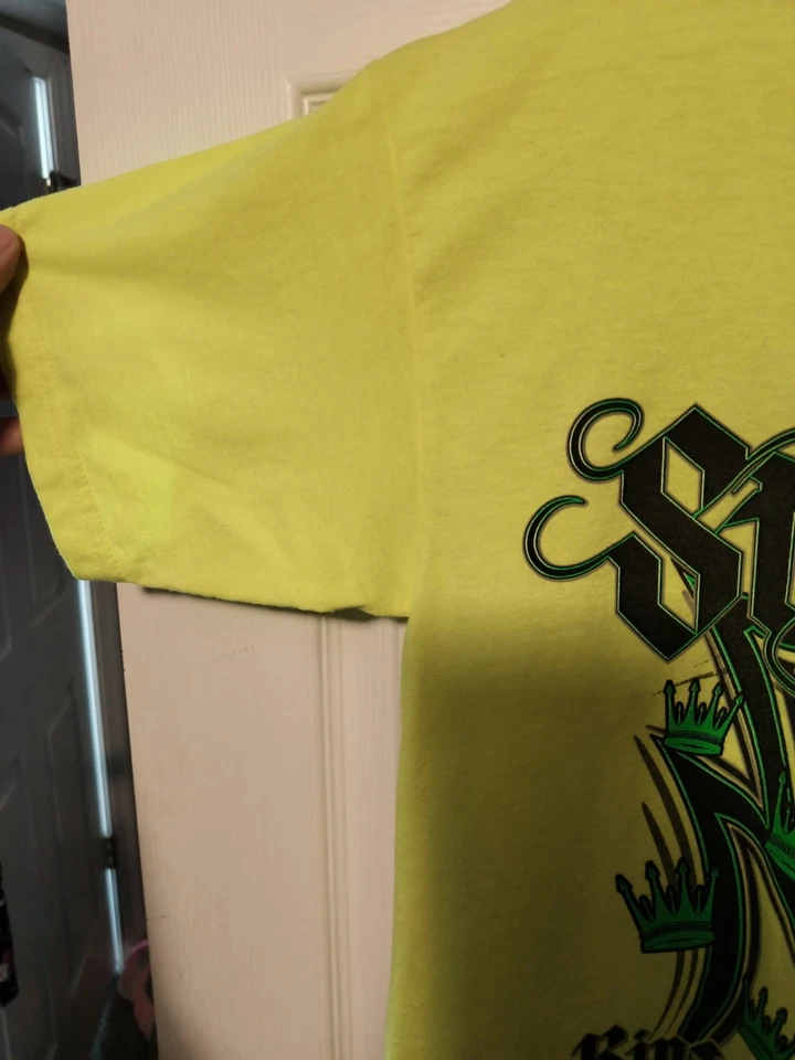 Camiseta Steve Kinser The King #11 Doble Cara (Juventud Grande) (Amarillo Brillante) Foto 4 de 4