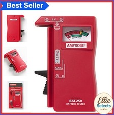 Battery Tester 9V AA AAA C D 1.5V Button Cell Voltmeter Color Coded Display