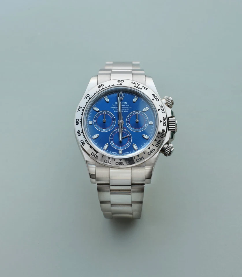 116509 Rolex Cosmograph Daytona Whitegold 2020 | Blue Dial | Full Set - Bild 1 von 4