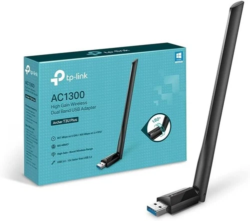 TP-LINK ARCHER T3U PLUS ADATTATORE DI RETE USB WIRELESS AC1300 ANTENNA ESTERNA