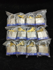A389 - 12pc KEYED ALIKE 40mm Heavy Duty Laminated Steel Padlock Set