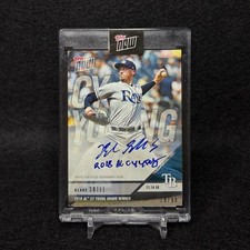 2018 Topps Now Baseball Blake Snell Blake NIKKEl Autographed Card Limited to 99