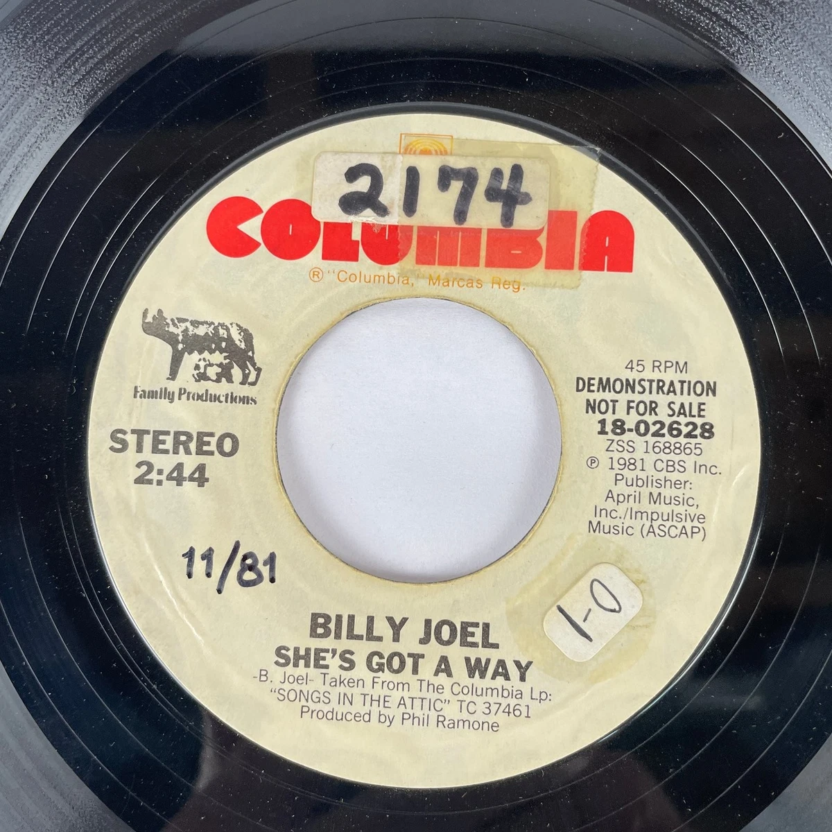 Billy Joel Promo Vinyl Records for sale | eBay