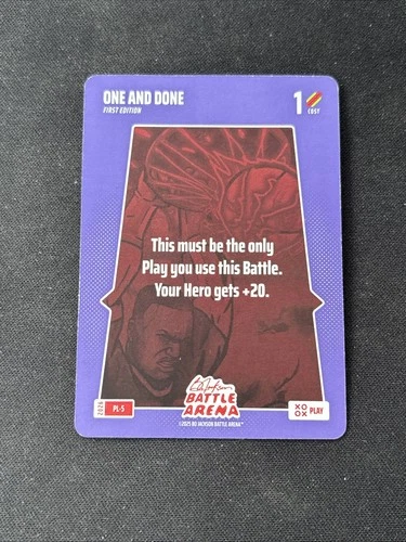 2026 BO JACKSON BATTLE ARENA ONE AND DONE 1ST EDITION PLAY CARD SP PL-5 BOBA
