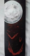 Skateboard Deck Custom Profesionally Hand Painted W Bats Moon Rare 1 Of 1 Art