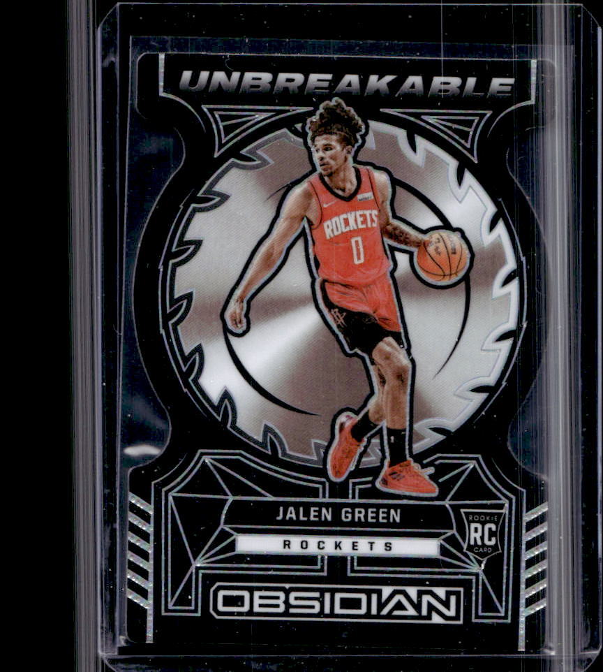 2021-22 Panini Obsidian Jalen Green Unbreakable Die Cut Rookie RC #16 Rockets