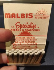 1960's Malbis Hotel Court & Restaurant Matchcover with matches - new