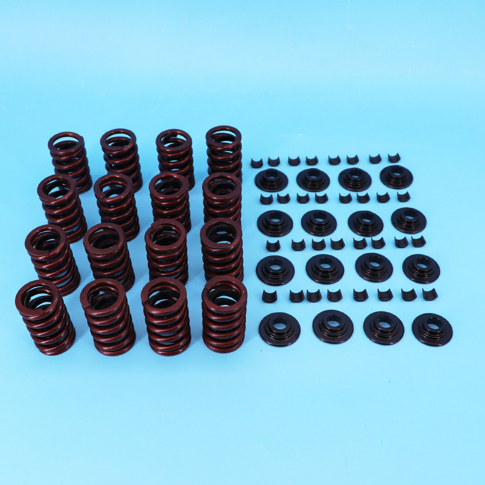Valve Springs Kit W/ Steel Retainers HD Locks for Chevrolet SBC 327 350