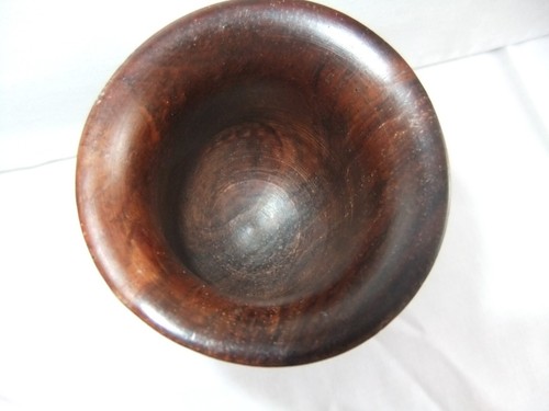 African Carved Wooden Goblet Rhinoceros & Elephant Tribal Folk Art Height 15x7cm - Picture 5 of 6