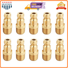 Air Hose Fittings Male Plug Kit 10 Piece , Automotive Type C, 1/4 In. NPT, Soli