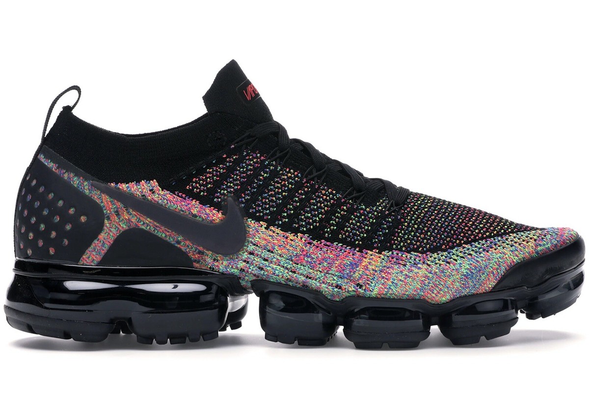 Size 11 - Nike Air VaporMax Flyknit 2 Black Multi-Color 2018 Size 11 - Nike Air VaporMax Flyknit 2 Black Multi-Color 2018