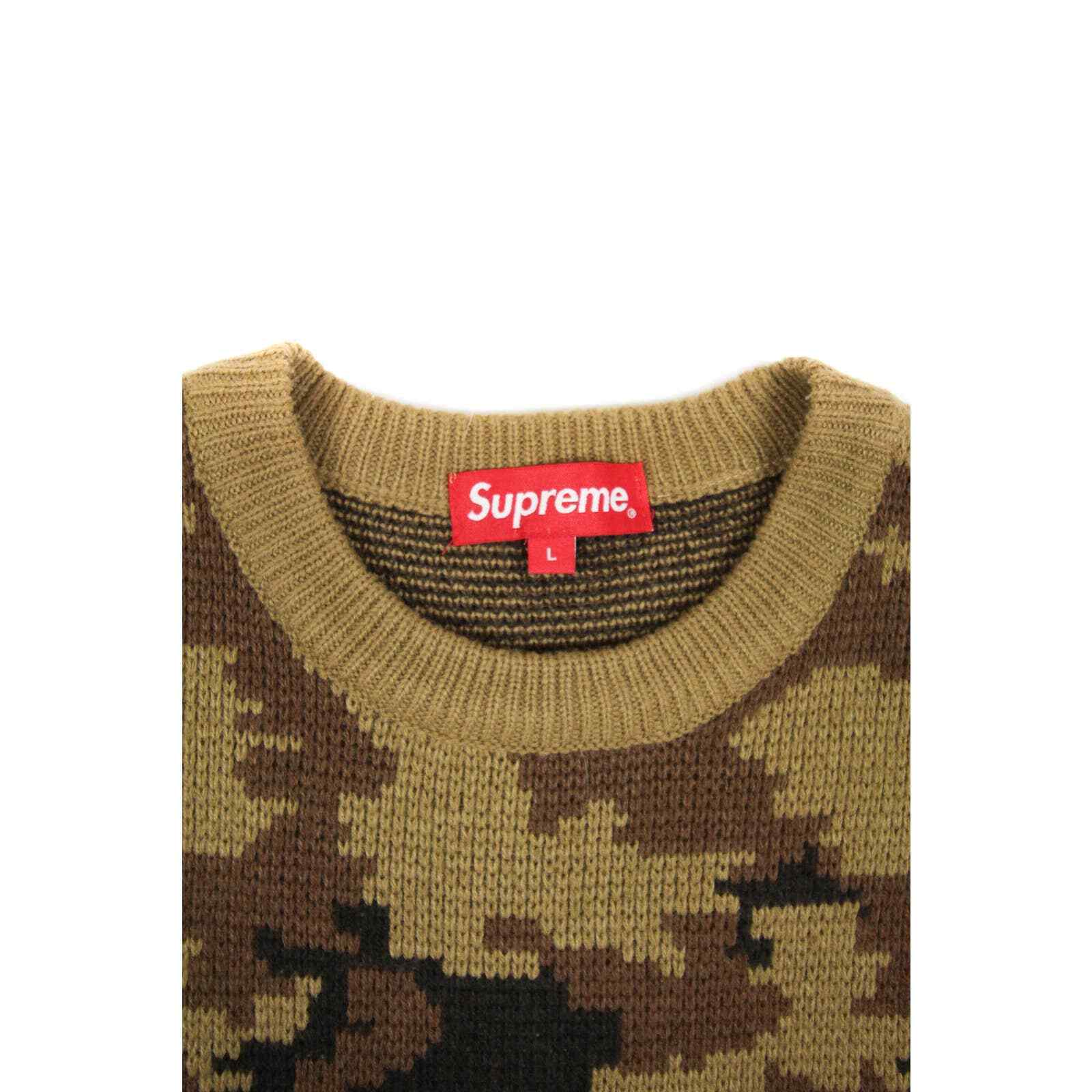 新品！Supreme Trebark Camo Sweater Brown XL トップス ニット