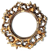 Antique Gold Gilt Carved Wood Italy Florentine Rococo Shabby Frame for Painting