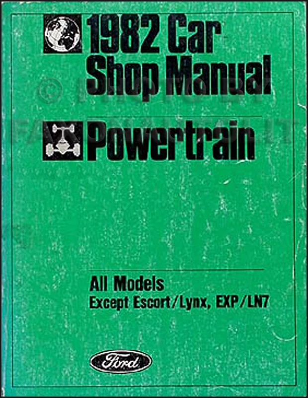 1982 Lincoln Motor Und Getriebe Werkstatthandbuch Mark VI Town Car Continental - Bild 1 von 1