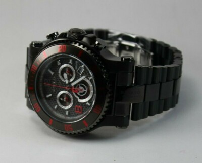 Montre De Plongée Pour Homme Renato T-Rex - Mouvement Swiss Ronda 5130.D, Cadran Blanc CF, Accents Rouges, Occasion