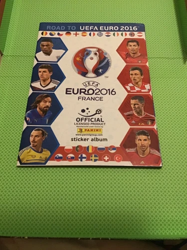 PANINI ROAD TO UEFA EURO 2016 🇫🇷 ALBUM VUOTO CON ALLEGATE 6 FIGURINE COME FOTO