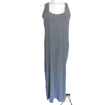 Everlane Women's XS Tank Dress Striped Cotton Midi Black White Sleeveless EUC