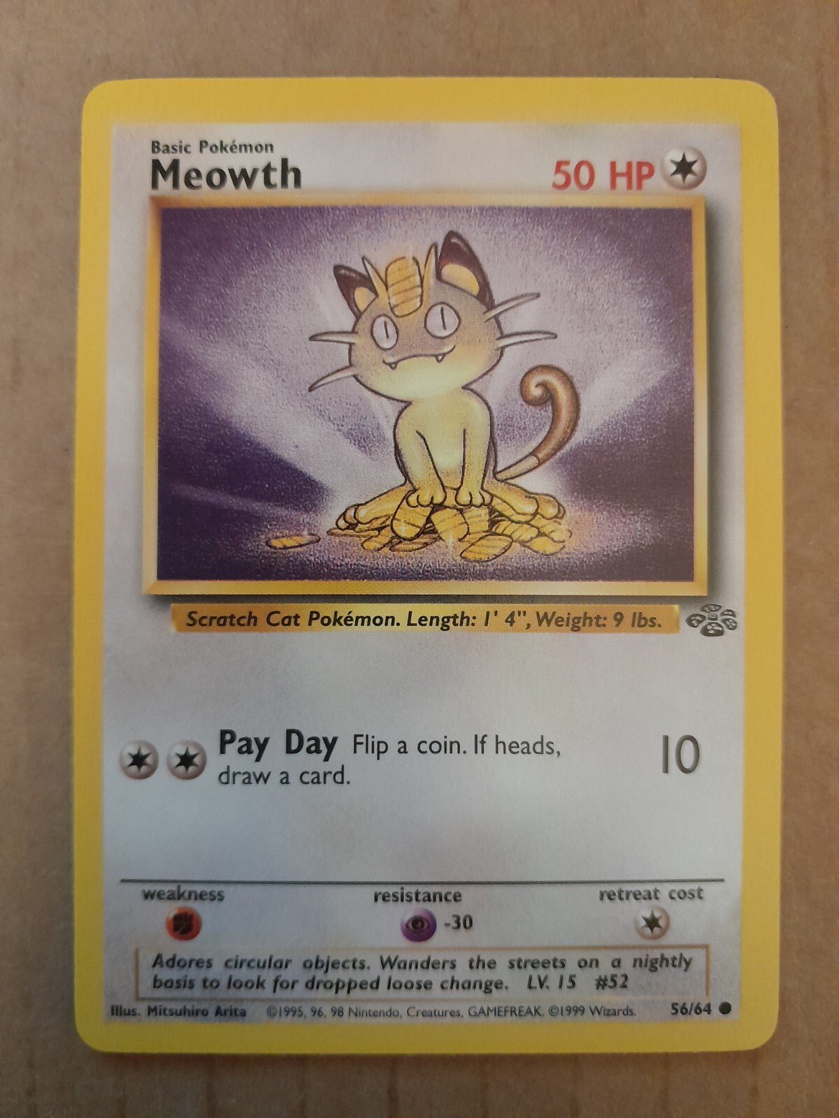 Pokemon Meowth 56/64 Jungle NM See Pictures