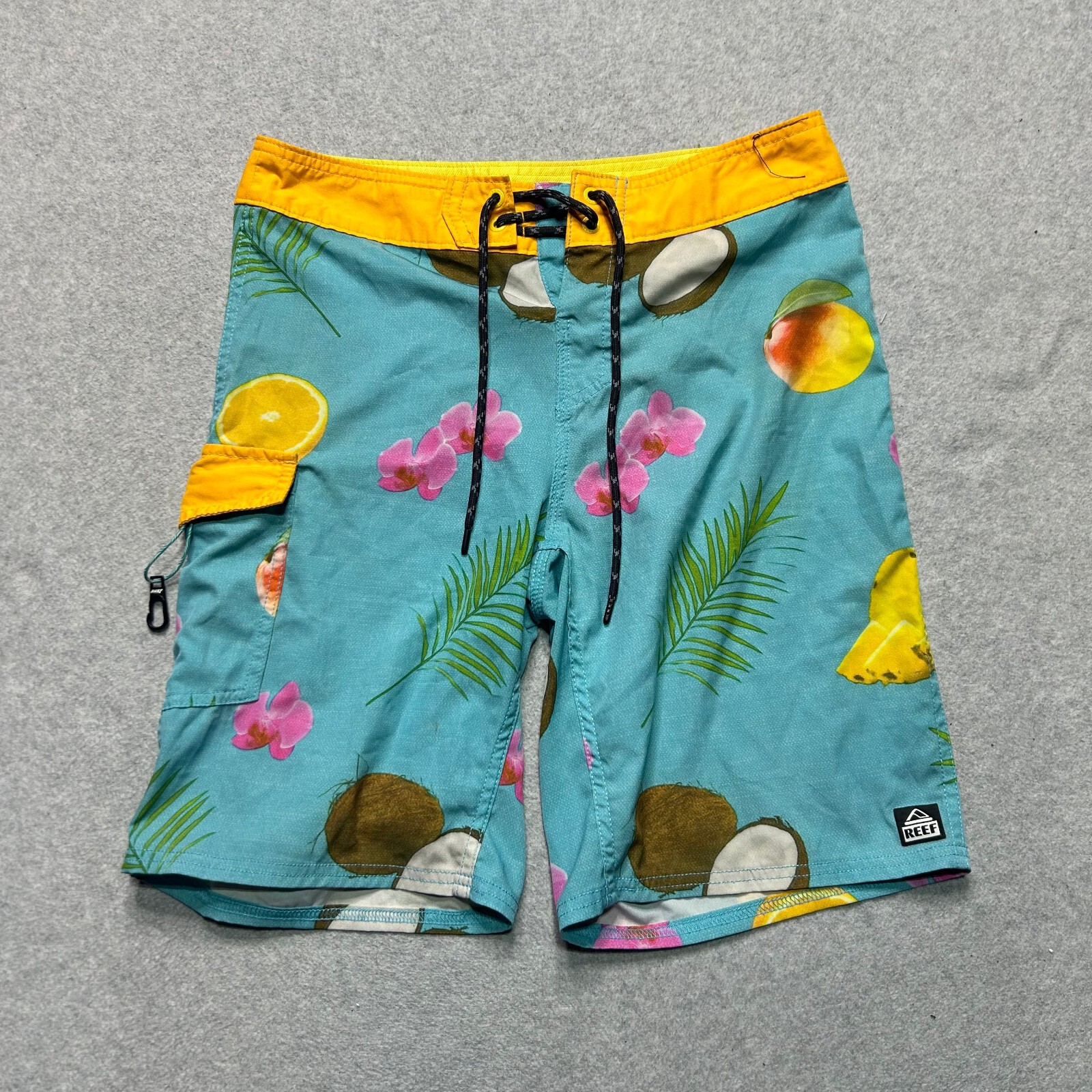Boardshorts Reef Para Hombre 28 Azul 19" Hawaiano Floral Carga Rendimiento Elástico