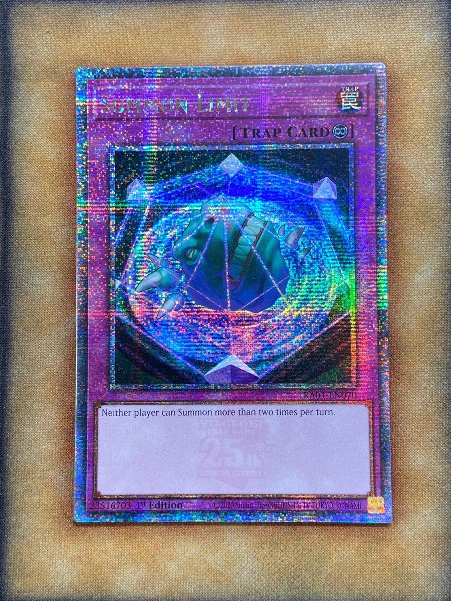 yugioh summon limit card RC04-AE071 (UL) Mint / near mint condition trading card Yugioh! 3x Summon Limit RA01-EN070