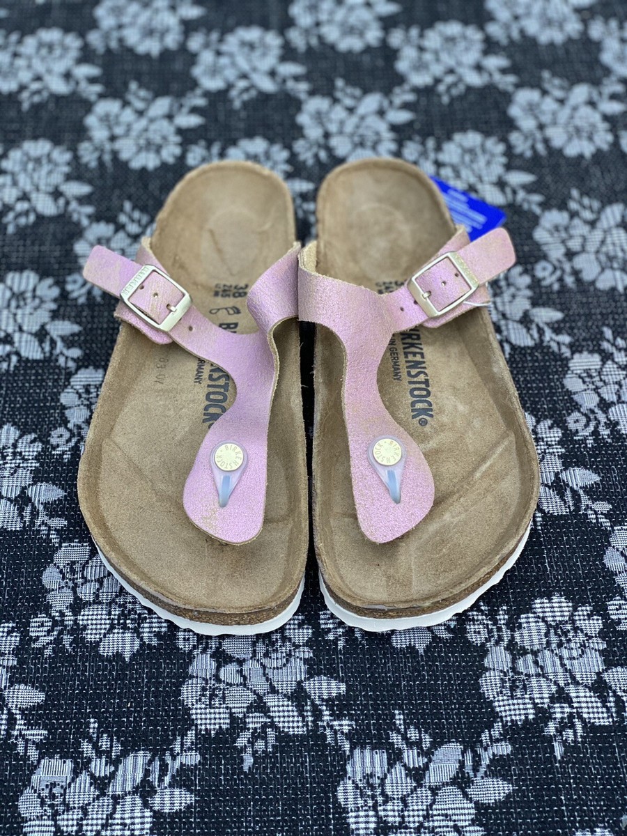BIRKENSTOCK ギゼ 37サイズ スネーク型押し ピンクベージュ