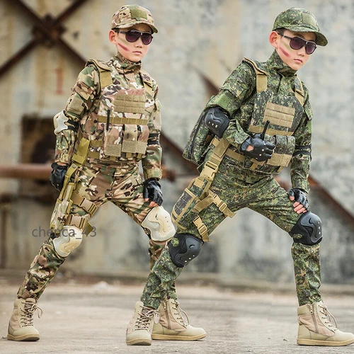 Children's Camouflage Suit Special Forces Summer Camp Military Training Uniform - Picture 2 of 32