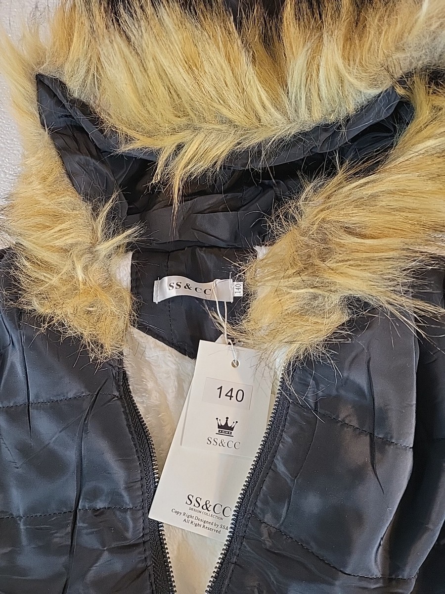 SS & CC Girls Small (10-12) Winter Hooded Down Jacket Long SS & CC Girls Small (10-12) Winter Hooded Down Jacket Long