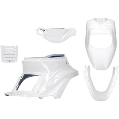 5 PIECE WHITE FAIRING KIT MBK BOOSTER SPIRIT - YAMAHA BW'S 50 '88/'03 FAIRING