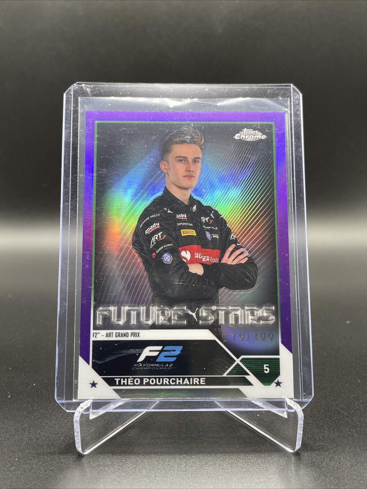2023 Topps Chrome Formula 1 F1 Theo Pourchaire Purple 219/399 #78
