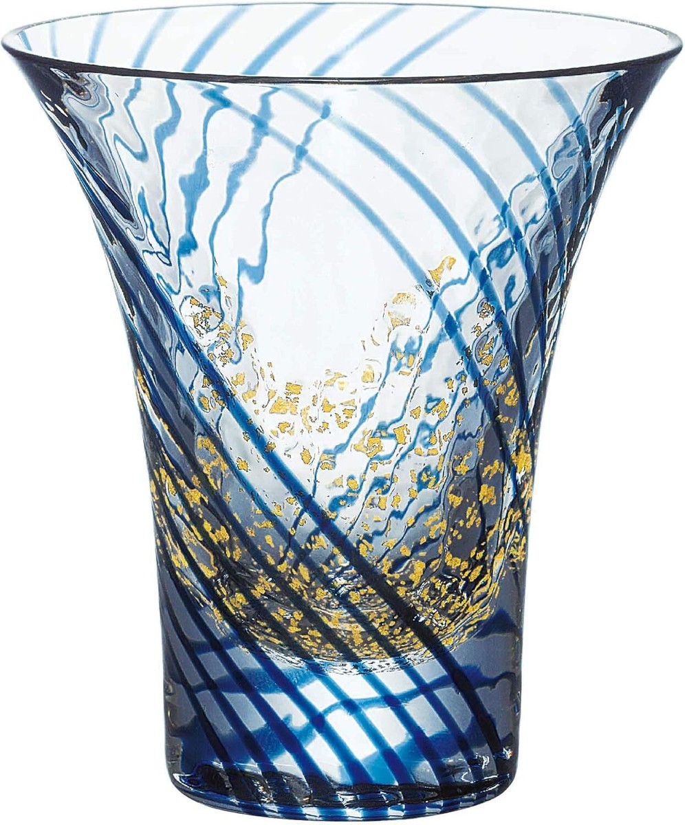 おちゃ213 TOYO SASAKI GLASS Edo Glass Yachiyogama Cup Cool Sake 85ml Made in