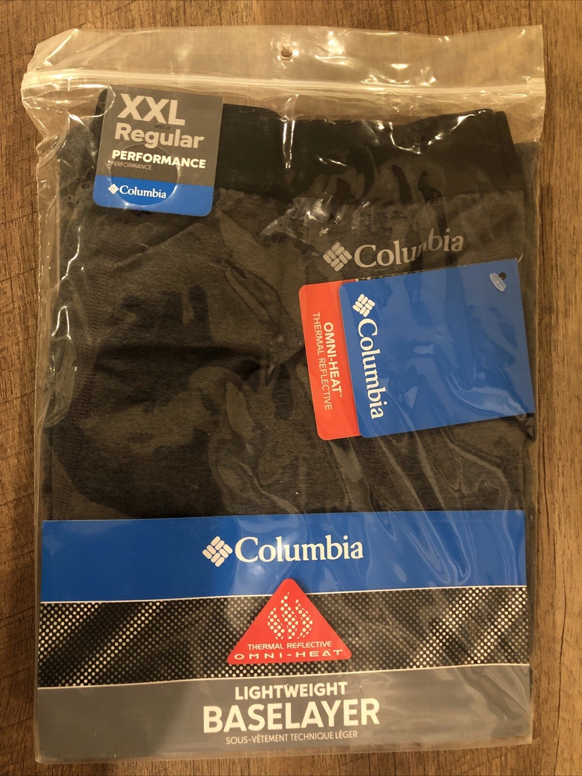Columbia Omni-Heat Men's Pants Thermal Stretch Baselayer Size 2XL