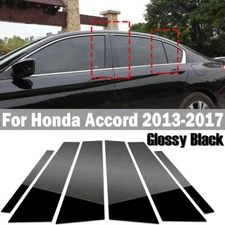 Car Window 6x Pillar Posts For 2013 2014 2015 2016 2017 Honda Accord Accessories