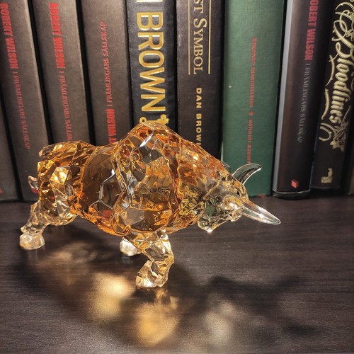 FengShui Wall Street Bull Statue Acrylic Bull Figurine Sculpture Home Office ... - Picture 4 of 9