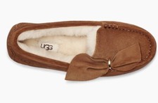 UGG ANSLEY TWIST FULLY LINED MOCCASIN SLIPPERS Chestnut COLOR SIZE 7 US