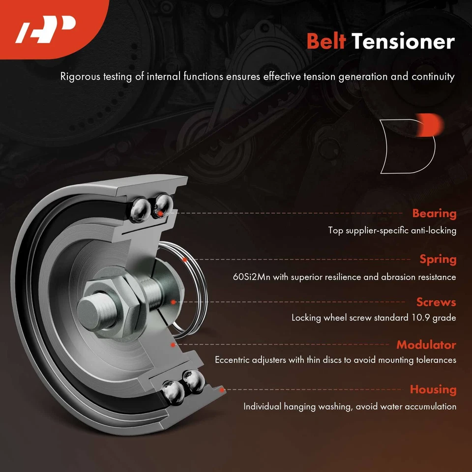 Kit de componentes A-Premium 3x Serpentine Belt Drive para Ford F-250 F-350 Super Duty - Imagem 4 de 4