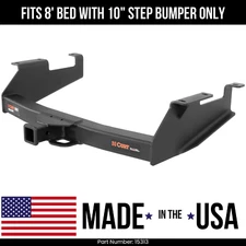 For 2007 Chevy Silverado 3500 Trailer Hitch 8' Bed 10" Step bmpr Curt 16K 2" Tow
