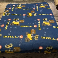 Vtg Disney PIXAR Wall-E Fleece Side Stitched Blanket by Northwest 40” x 48”