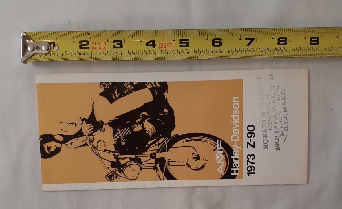 1973 Harley-Davidson ORIGINAL Z-90 Brochure NOS AMF