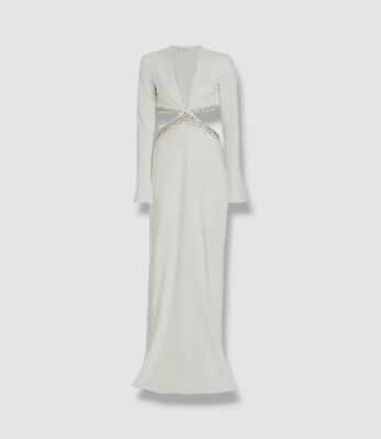 chinese dress ladies Bianca Strapless Pleated Maxi Dress